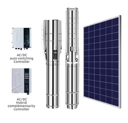 Pwysedd Uchel 750w 67m Ac Dc Twll Turth Tanddwr Pwmp Ffynnon Dwfn